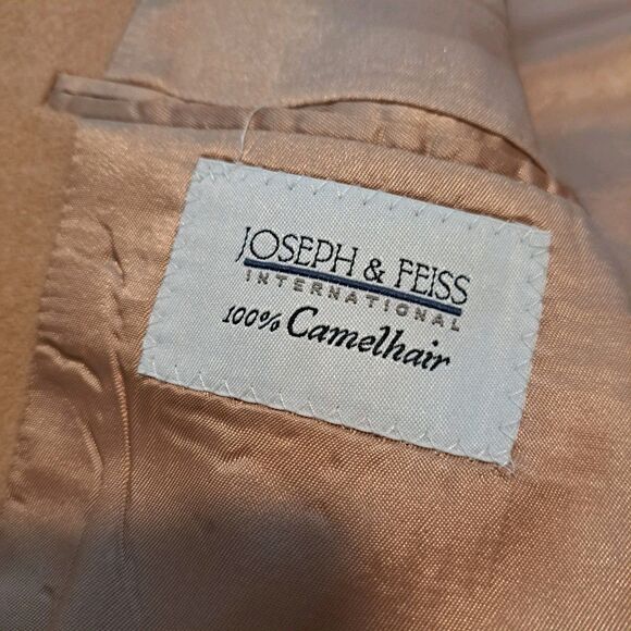 Joseph & Feiss Mens Blazer 41R Camel Hair 2 Button Tan Jacket Sport Coat - Picture 4 of 15